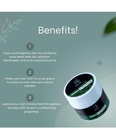 Green Caffine 100 g Face Scrub Tan Brightening & Revitalizing Gentle Exfoliation Smooth and Clear Complexation Dead Skin Blackhead & Whitehead Removal Suitable for All Skin-Women and Men - Buy Online on GoSupps.com