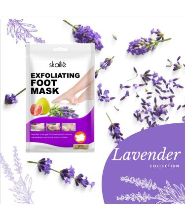 Exfoliating Foot Peel Mask - Lavender & Grapefruit | Deep Exfoliation for Soft Smooth Feet in 1 Week (1 Pair) | Callus Remover & Dead Skin Peeling - Buy Online on GoSupps.com