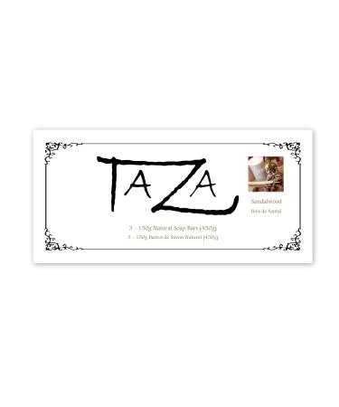 Taza Premium Sandalwood Natural Soap (Pack of 3) - Radiant Skin Coconut & Olive Oils Shea Butter 5.3 oz each - Buy Online on GoSupps.com
