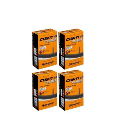 Continental Cross 28 700x32-47c Bicycle Inner Tube Bundle - 42mm Presta Valve - 4 Pack w/ Decal Butyl Rubber
