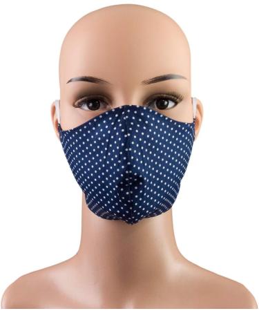 Bettina Brother Ladies Mask - Maritime Blue & White Cotton Washable 2-in-1 Everyday Dust Mask - Buy Online on GoSupps.com
