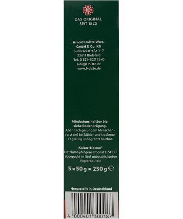 Holste Kaiser Natron Economy Pack - 6 x 250g | Premium Baking Soda for Cooking & Cleaning | International Shipping - Buy Online on GoSupps.com