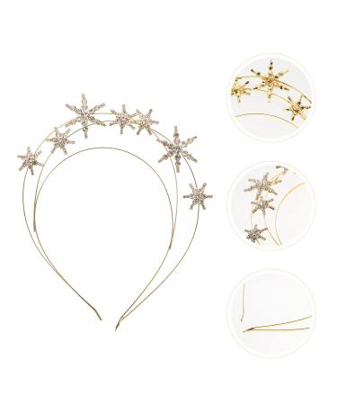 Fomiyes Crystal Hair Band | Star Tiara with Rhinestones | Multi-Layer Bridal Jewelry & Headdress for Women & Girls | Gold-Colored Wedding Hair Accessory - Buy Online on GoSupps.com