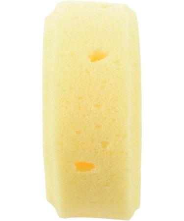 Kangtm Yellow Round Bath Body Shower Soft Sponge w Hanging Loop - Buy Online on GoSupps.com