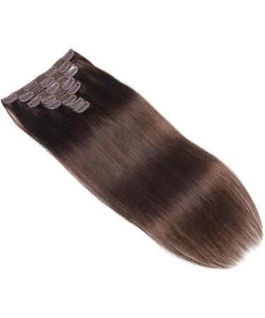 GIVLOVE Clip in Hair Extensions Real Human Hair 8 Pieces Straight Real Remy Human Hair Full Head Human Hair Extensions Clip in Double Weft Real Remy Hair (#4 Medium Brown-14 Inch) (4# 14 inch) 14 inch 4# - Buy Online on GoSupps.com