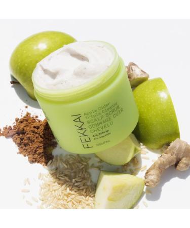 FEKKAI Apple Cider Detox SCALP SCRUB - Gentle Creamy Scalp Exfoliation - Removes Buildup & Promotes Circulation - For All Hair Types - 220ml Jar - Buy Online on GoSupps.com