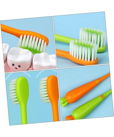 Buy Nolitoy 4-Piece Carrot Manual Toothbrush Set for Kids - Perfect Children's Toothbrush for Everyday Use at Home - Buy Online on GoSupps.com