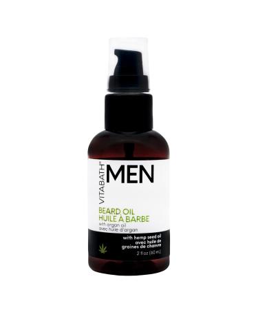 Vitabath Men's Beard Oil - Soothing Hemp & Jojoba Moisturizer for Healthy Hydrated Facial Hair - Lime & Cedarleaf - 2 fl oz - Buy Online on GoSupps.com