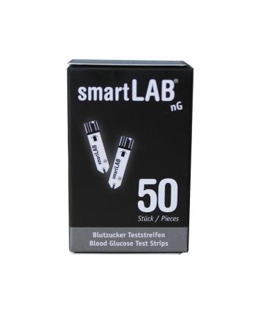 smartLAB nG blood glucose test strip box with 50 test strips ONLY for smartLAB nG blood glucose meters NOT smartLAB pro series