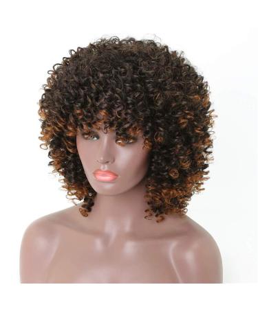 Front pointed wig curly real hair wig real hair bandless baby hair natural color 150% dense synthetic heat -resistant fiber women 14 inches