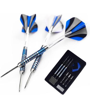 Formula 90% Tungsten Darts Set - 21g/22g/23g/24g Steel Tip with Aluminum Shafts and Dart Sharpener | Premium Tungsten Steel Tip Darts - Complete Metal Tip Set - Buy Online on GoSupps.com