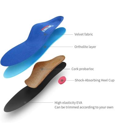 Valsole Orthopedic Insoles for Flat Feet & Plantar Fasciitis | Soft Functional Shoe Inserts for Men & Women | Size 37-38 EU (24cm) - Buy Online on GoSupps.com