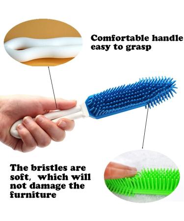 Pasuwsima 2 Pcs Silicone Pet Hair Removal Brush - Car & Auto Bedding Carpets Detailing Tool for Dog & Cat Hair - Blue/Green - Buy Online on GoSupps.com