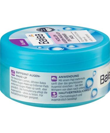 Balea Eye Make-Up Remover Pads - Aloe Vera Oil-Free 50 Pieces | Gentle & Effective | International Shipping - Buy Online on GoSupps.com