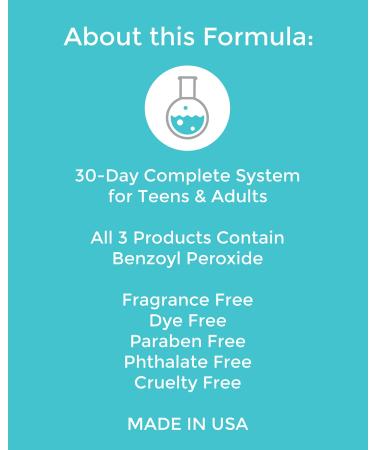 So Clear Daily 3 Step Acne Treatment System | Benzoyl Peroxide - Cleanse Protect & Repair | 30 Day Kit - Fight Acne Fast Ships Internationally - Buy Online on GoSupps.com