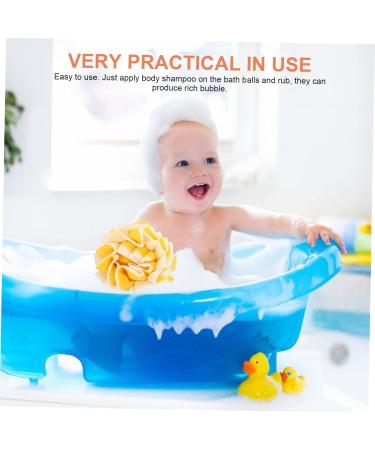 3pcs Healeved Bath Flower Sponges - Soft Shower Pouf & Loofah for Kids & Adults | Portable Bathing Balls for Relaxing Spa Experience - Buy Online on GoSupps.com