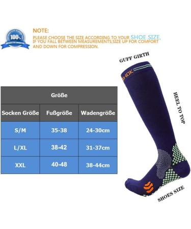 Cocohok Compression Stockings for Men & Women - Sports Running Flight Socks for Enhanced Performance & Blood Circulation | 2 Pairs Dark Blue 38-42 - Buy Online on GoSupps.com