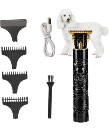 Rechargeable Hair Trimmer T9 - USB Rechargeable Skull Pattern Mustache Trimmer for Beard | Cordless T-Blade Hair Trimmer for Mustaches Nose Hair and Detailing and Grooming Xinhuan Black - Buy Online on GoSupps.com