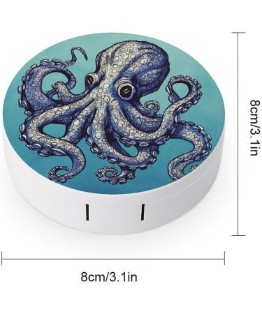 Octopus Design Contact Lens Case - Portable Travel Storage Box for Contact Lenses | International Shipping - Buy Online on GoSupps.com