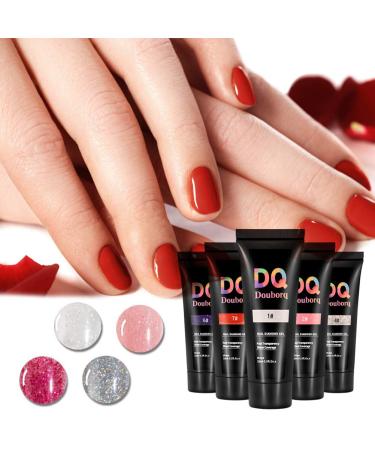 Herbest Poly Extension Gel Nails - Glitter Fast Structure Gel for DIY Nail Art | UV LED Quick Build Gel for Technicians - Buy Online on GoSupps.com