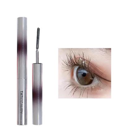 Eyelash Mascara Widen Open Eyes Mascara with Brush Amplified Tube Mascara for Women Bristleless Mascara for Natural-Looking Lashes Black