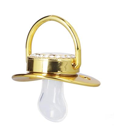 Stylish Toddler Pacifier - Portable Silicone with Golden 'J' Letter & Rhinestones - Safe & Exquisite - Buy Online on GoSupps.com