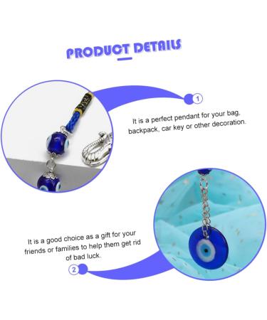Zerodeko Key Chain Car Ornament Blue Eye Hamsa Turkish Hanging Ornament Devil Eye European and American House - Buy Online on GoSupps.com