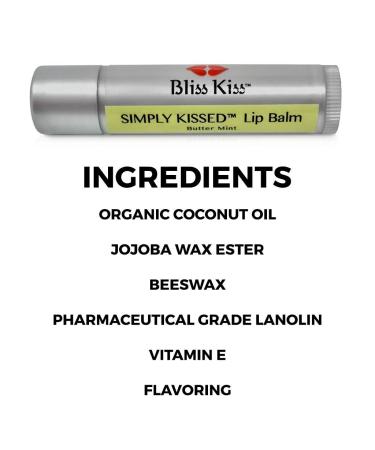 Bliss Kiss Butter Mint Intense Moisturizing Lip Balm - Hydrating & Softening Chapstick - Buy Online on GoSupps.com