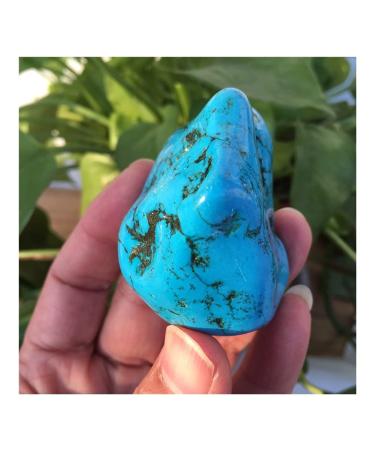 Gift Natural Turquoise Bare Stone Crystal Stone for dingchi (Size : 80-90g)