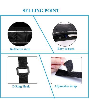 Wheelchair Side Organizer Storage Bag Armrest Pouch with Reflective Strip and Cup Holder Waterproof Fabric Adjustable Strap Side Organizer Bag for Wheelchairs Walkers or Scooters - Buy Online on GoSupps.com