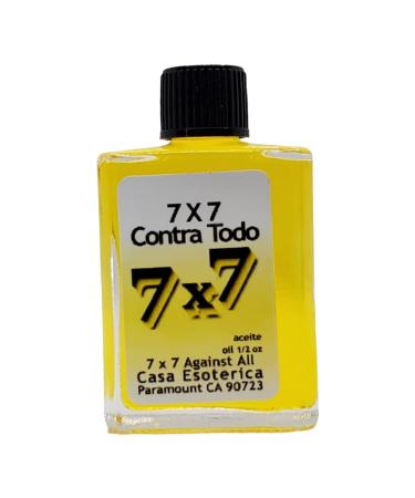 7x7 Against All Oil (7x7 Contra Todo Aceite) Spiritual Anointing Oil by CASA ESOTERICA MAGICK SPACE - Draw Positive Energy - Increase Love Money & Success-0.5 FL OZ (12 Pack)