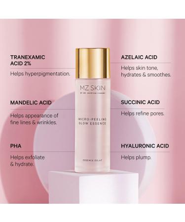 MZ SKIN Micro-Peeling Glow Essence 1.01 fl oz | 5% Azeloglicina 3% Succinic & 2% Tranexamic Acid | Brightens Clarifies & Smooths - Buy Online on GoSupps.com