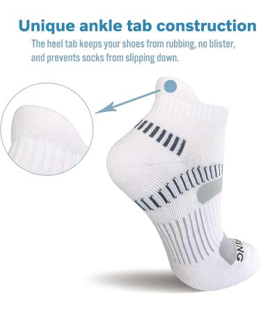 BERING Women's Performance Athletic Ankle Running Socks (6 Pack) - White (Size 7-9) - Buy Online on GoSupps.com