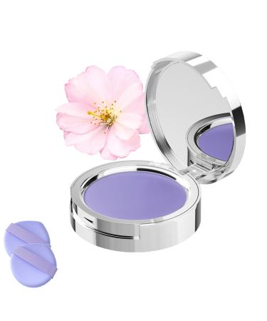 Chillab Lavender Matte Powder Chillab Polvo Compacto with Mini Powder Puff Chillab Lavender Matte Powder Oil Control For Silky Blurring Oil Control Long-Lasting Makeup Anti-sweat and Moisturizing 1pc