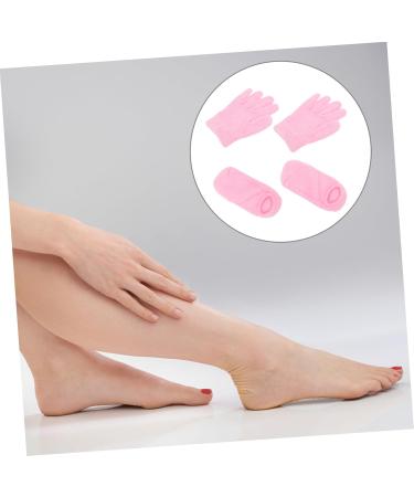 FRCOLOR 4 Pairs Gel Care Kit Grooming Gloves Hand Healing Man Suit Hand Softening Protective Gloves Small Cotton Gloves Hand Gloves Men Suit Sock Pink Yarn Women's Moisturizing - Buy Online on GoSupps.com