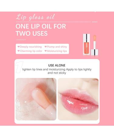 Hydrating Lip Glow Oil Plumping Tint 6ML (#01) - Non-sticky Transparent Lip Care with Big Brush Head for Glitter Shine - Primer Lip Tint - Buy Online on GoSupps.com