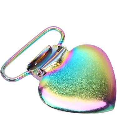 10pcs Metal Heart Pacifier Strap Clips - Cute Cartoon Teething Accessories for Babies | International Shipping - Buy Online on GoSupps.com