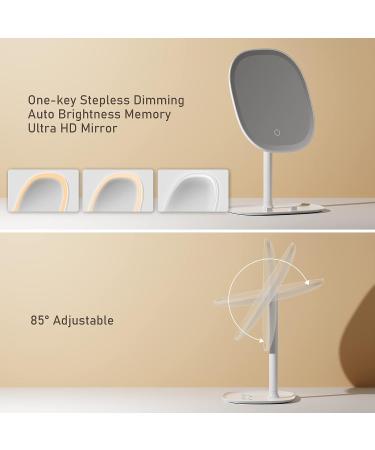 Rechargeable Lighted Makeup Mirror with 3 Color Temperature Modes - Portable and Adjustable LED Mirror for Makeup Desk and Travel - Buy Online on GoSupps.com