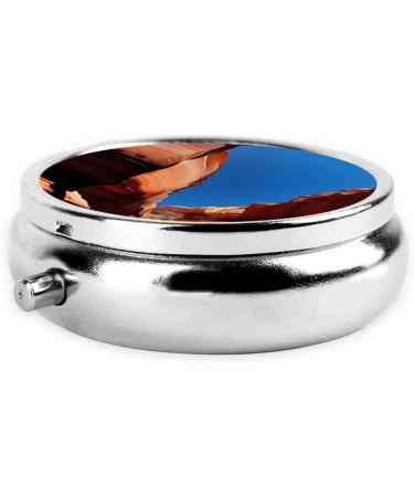 Buy Gorge Scenery Round Pill Box - 3 Compartment Travel Organizer | Portable & International Shipping - Buy Online on GoSupps.com