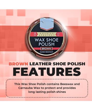Shoe Polish Set - Black & Brown Wax, Instant Shine & Cleaning Brushes - 150ML - Water Resistant & Smooth Polish for Leather Shoes - Buy Online on GoSupps.com