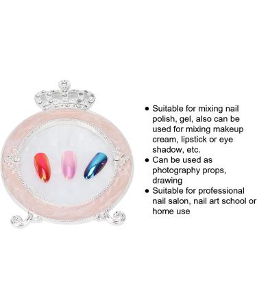 ZJchao Nail Art Plate Resin Color Mixing Beautiful Nail Gel Color Painting Palette Nail Art Painting Palettes Gold Edge Nail Holder Nail Art Display Board Resin Nail Color Mixing SILVER - Buy Online on GoSupps.com