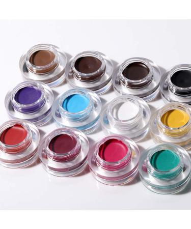 12-Color Waterproof Eyebrow & Eyeliner Cream for Versatile Makeup Looks - 8 Color Options - Buy Online on GoSupps.com