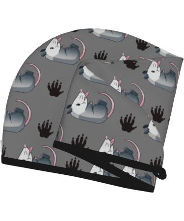 Cute Animal Cartoon Opossum Hair Towel Wraps - 2pcs Absorbent Coral Velvet for Women & Girls - Buy Online on GoSupps.com