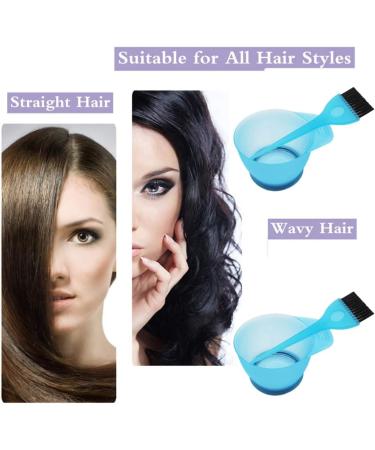 1 Set Hair Dye Color Brush and Bowl Set Hair Color Brush Mixing Bowl Kit for Hair Tint Dying Coloring Applicator Blue hair color brush - Buy Online on GoSupps.com