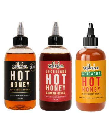 Wilderbee - Hot Honey Triple Gift Pack - Gochujang Korean Style - Sriracha - Scotch Bonnet - 3 x 350g Wilderbee - Hot Honey - Gochujang Korean Style Sriracha Scotch Bonnet - 3 x 350g 3 x 350g