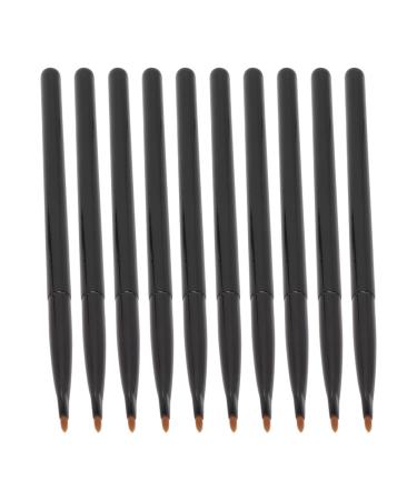 Lip Liner Cosmetic Brush 10pcs Black Slim Soft Fine Ergonomic Makeup Tool for Delicate Lip Line