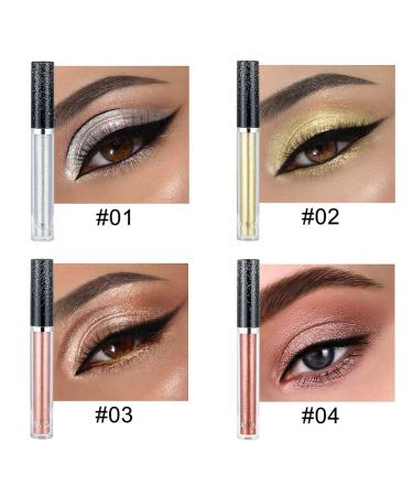 12 Colored Liquid Eyeshadow Set - Glitter Shimmer Waterproof & Fast Drying Makeup Gift for Women - Buy Online on GoSupps.com