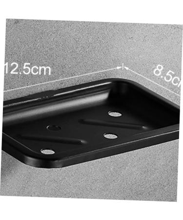 Ciieeo Bathroom Soap Holder Bathroom Soap Organizer Lipstick Case Soap Dish Holder Heart Shaped Rug Wall Soap Dish Soapdish Suction Cup Soap Holder Soap Rack Drain Rack Space Aluminum Black 12.6x8.4x3cm - Buy Online on GoSupps.com