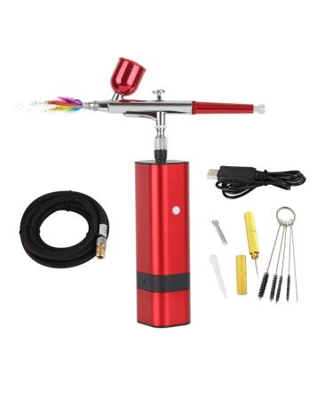 Sand Blaster Mini Airbrush Kit Cup Replaceable Black Red Spray Gun for Painting Barber Makeup Food Decoration Tatoo Nail (Color : G)