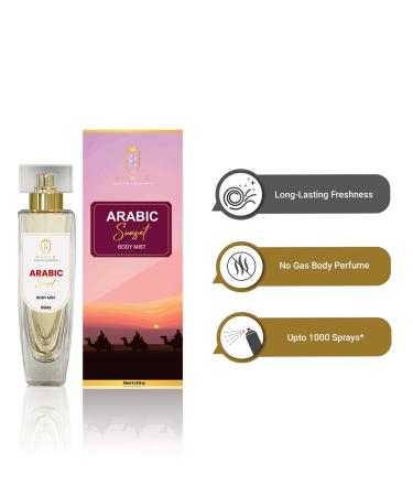 RAWL'S Adults Arabic Sunset Body Mist/Enriched With Jasmine Absolute Orange Ginger Vanilla Sandalwood/Paraben Suitable For All Skin Type - 50 Ml - Buy Online on GoSupps.com